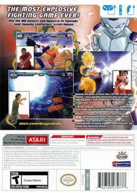 Dragon Ball Z - Budokai Tenkaichi 2 box cover back